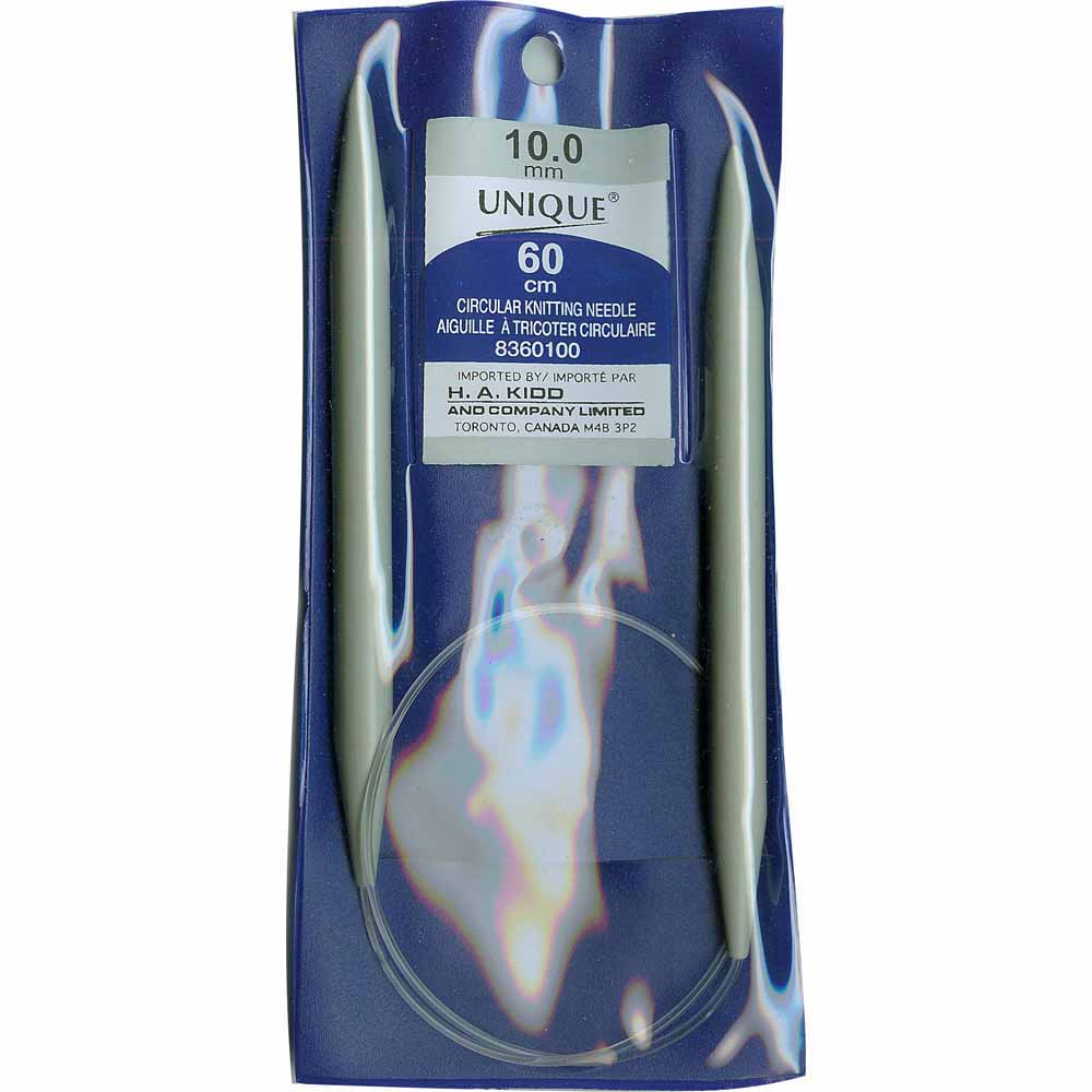UNIQUE KNITTING Circular Knitting Needles 60cm (24″) Plastic - 10mm/US 15