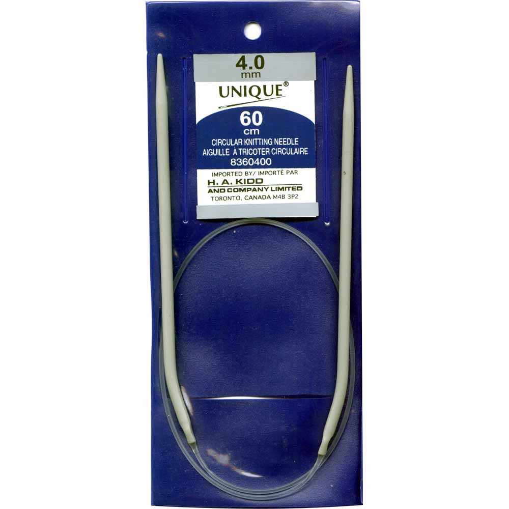 UNIQUE KNITTING Circular Knitting Needles 60cm (24″) Aluminum - 4mm/US 6