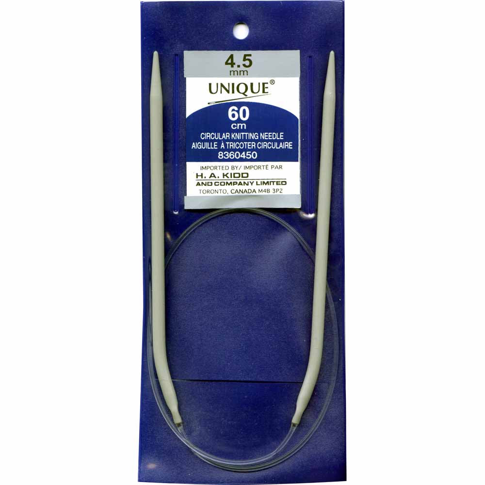 UNIQUE KNITTING Circular Knitting Needles 60cm (24″) Aluminum - 4.5mm/US 7