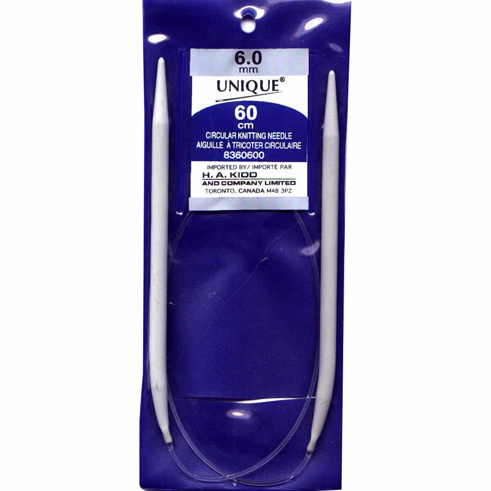 UNIQUE KNITTING Circular Knitting Needles 60cm (24″) Aluminum - 6mm/US 10