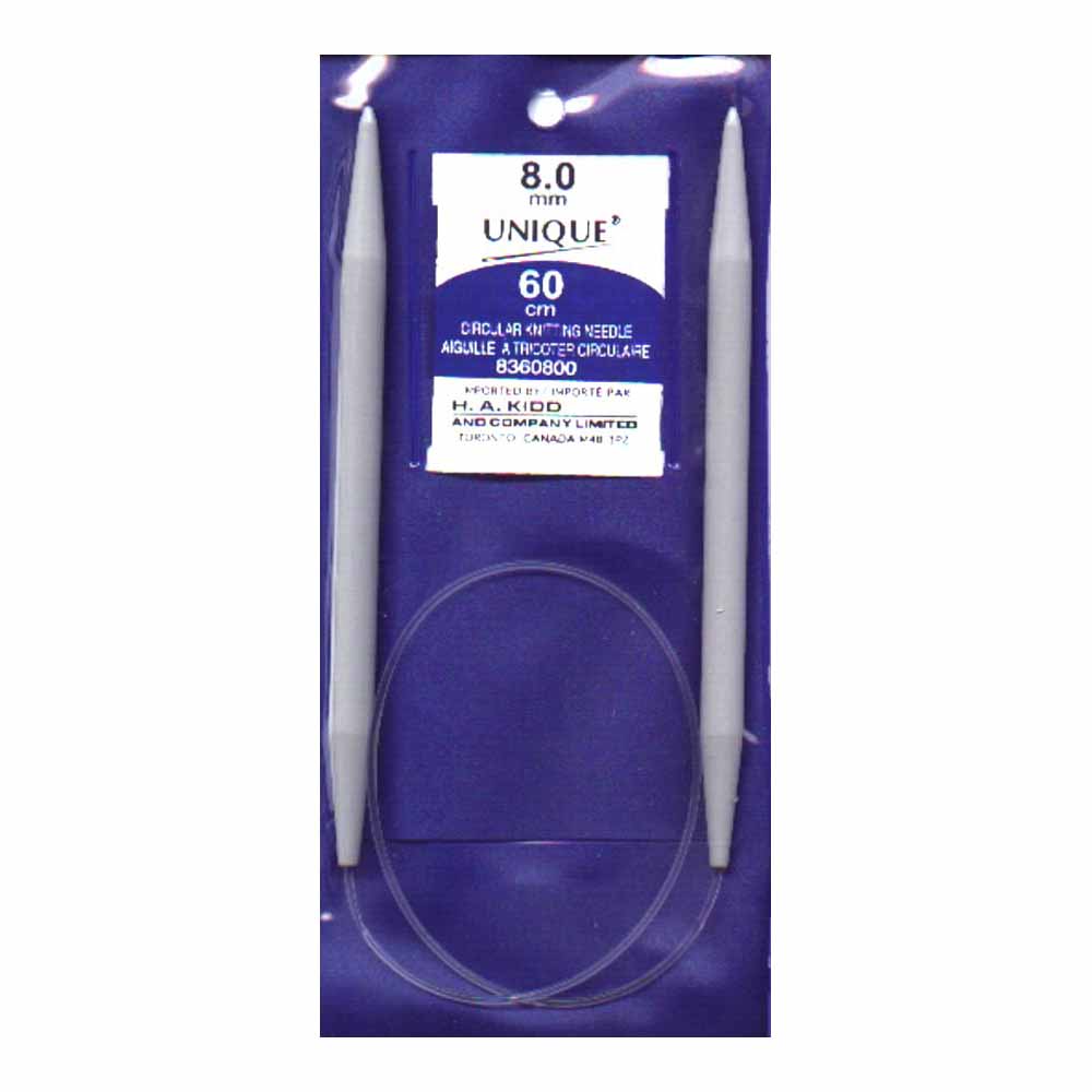 UNIQUE KNITTING Circular Knitting Needles 60cm (24″) Plastic - 8mm/US 11