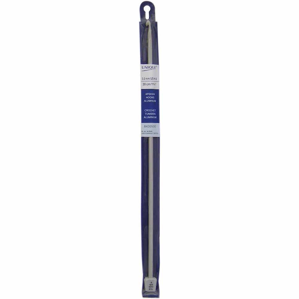 UNIQUE CROCHET Tunisian/Afghan Crochet Hook 30cm (12″) Aluminum - 5mm/US H-8