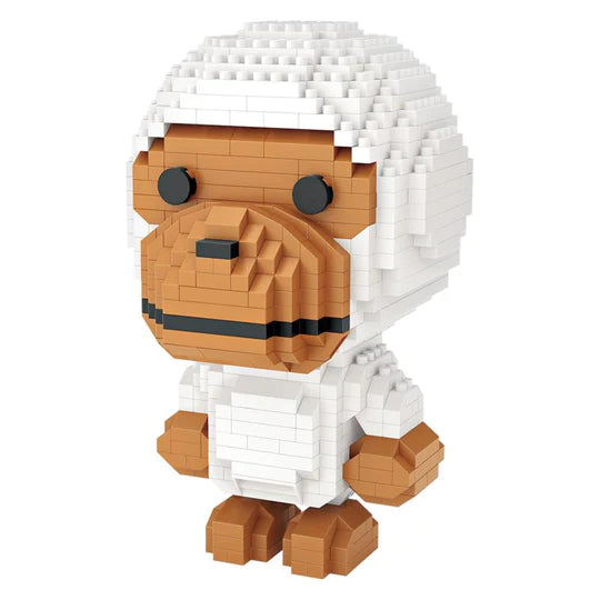White Ape LOZ Mini Block Building Bricks Set Cartoon Character