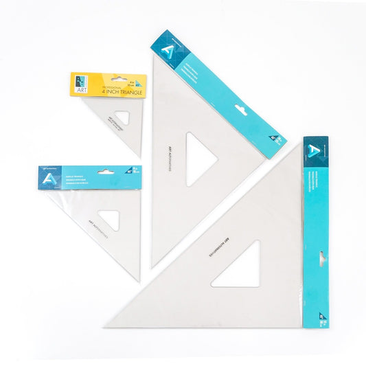 Acrylic Triangles, 10" 45 Deg w/Inking Edges