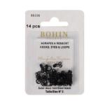 BOHIN Spring Hooks/Eyes Black - Blister Number 2