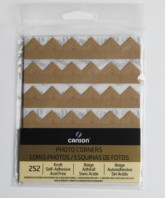 Self Adhesive Photo Corners, Kraft
