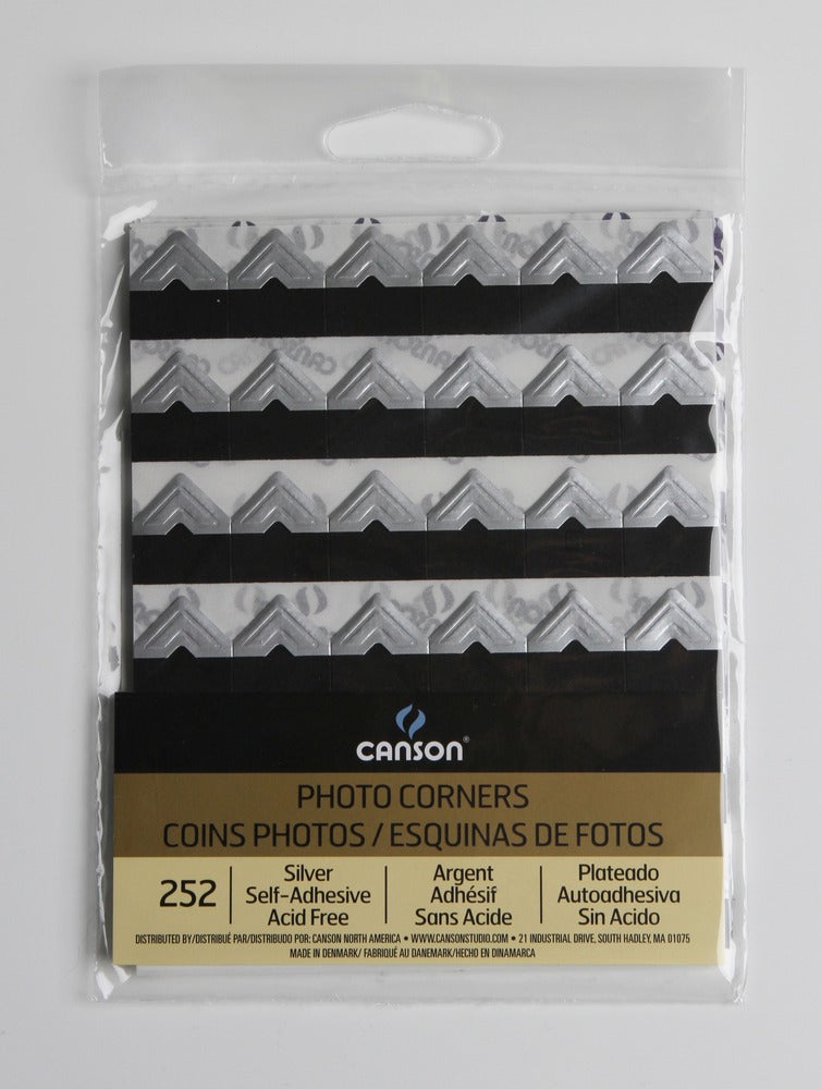 Self Adhesive Photo Corners, Silver