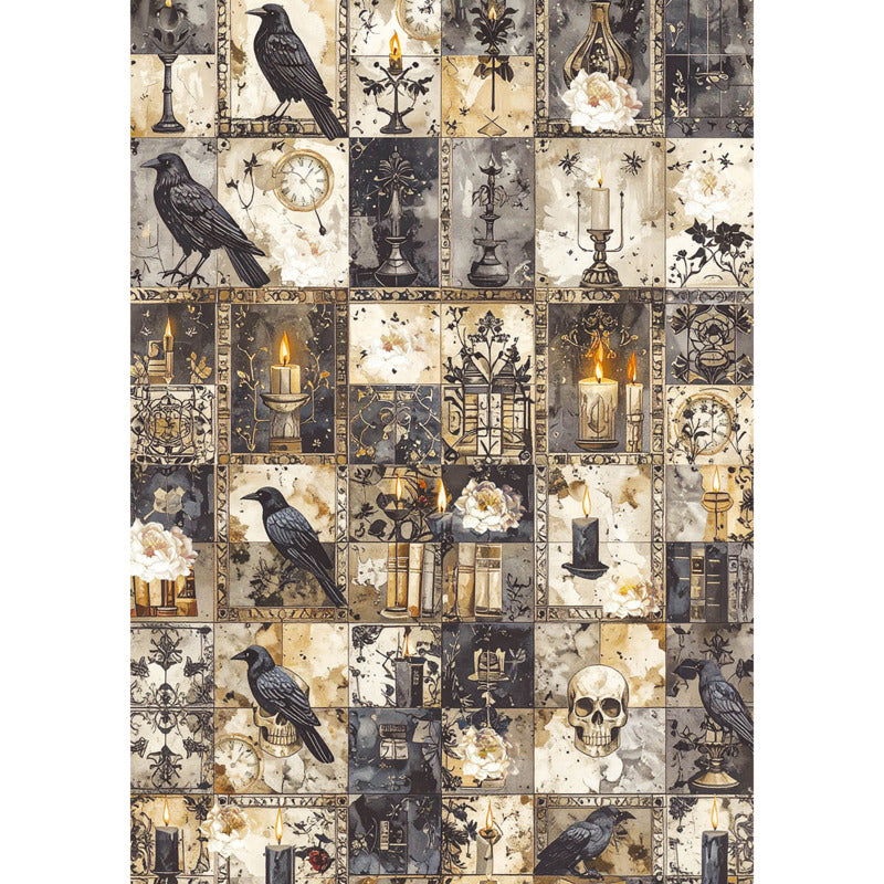 A5 Rice Paper Art Set, Dark Academia (8pc)