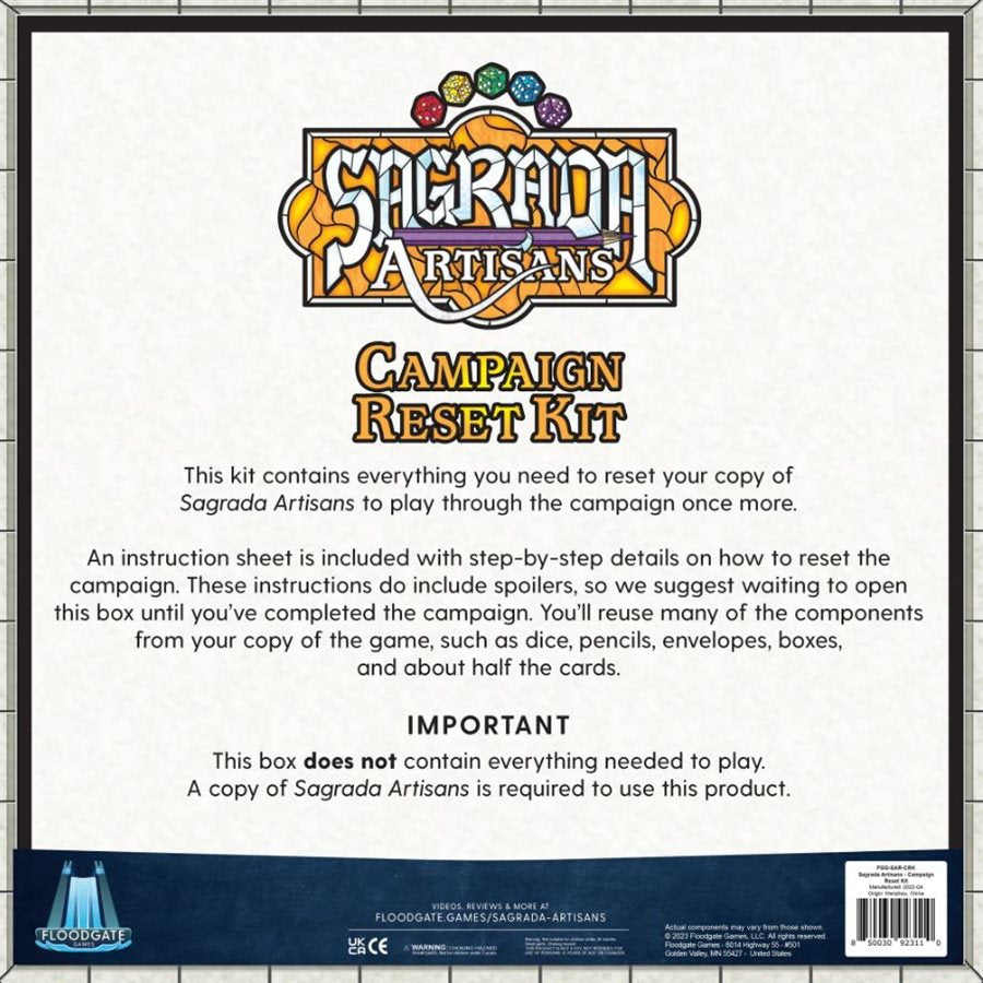 Sagrada - Artisans: Campaign Reset Kit