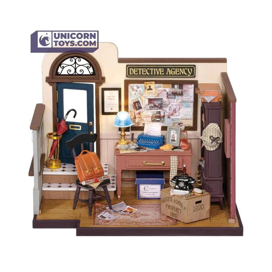 Mose's Detective Agency | Robotime DG157 DIY Dollhouse Miniatures Kit