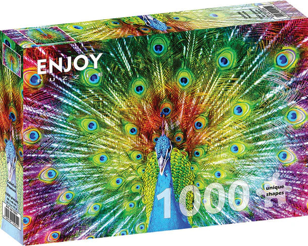 Colorful Peacock 1000 Piece | AI Assistance