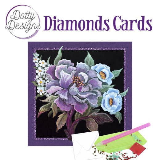 Dotty Designs Diamond Card Kit, Purple Peony