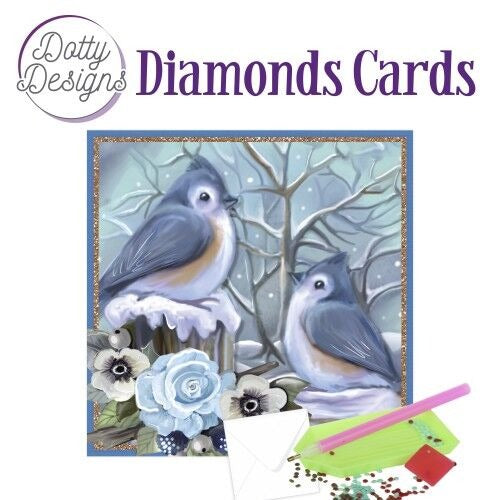Dotty Designs Diamond Card Kit, Kingfishers in the Snow