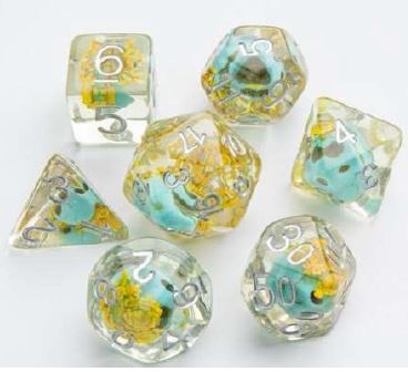 Embraced Series: Green Skull: RPG Dice Set (7pcs)