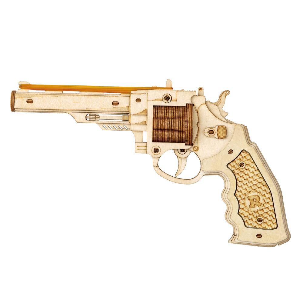 3D Mechanical Wooden Puzzle, Corsac M60 Rubber Band Gun