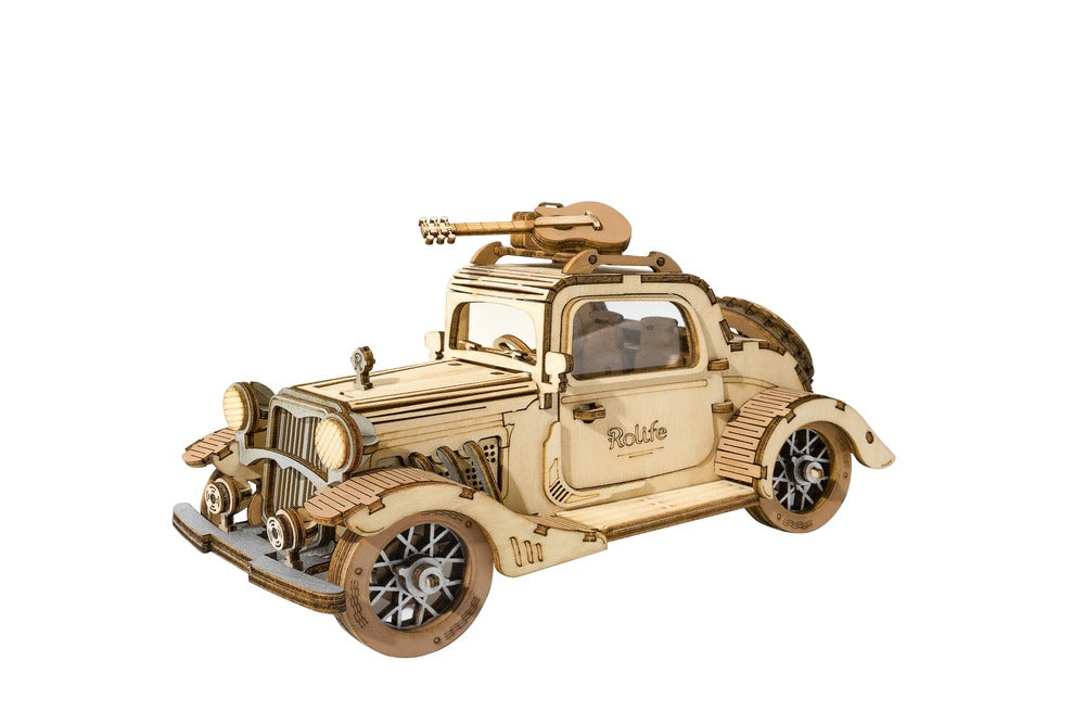 3D Modern Wooden Puzzle, Vintage Car