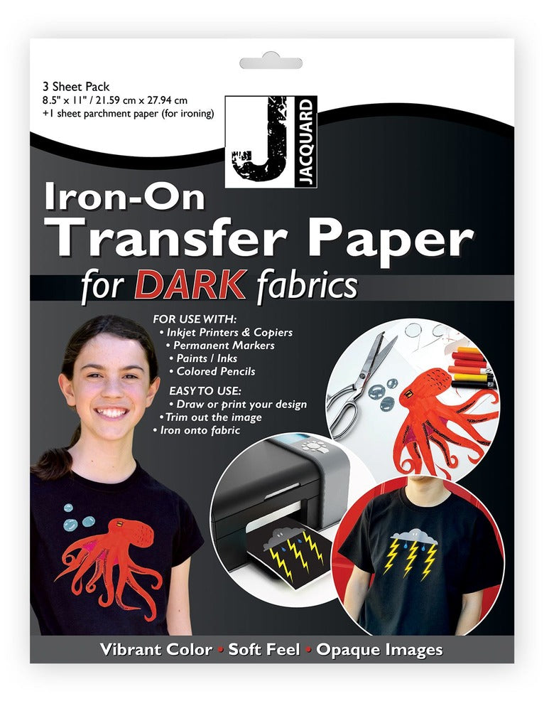Iron-On Transfer Paper for Dark Colored Fabrics
