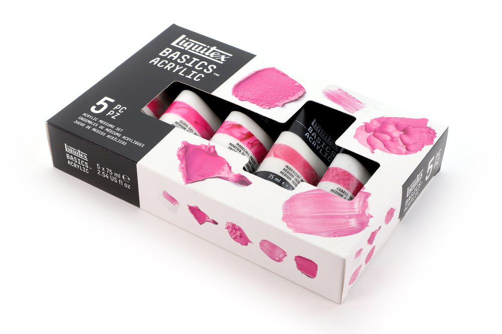 Basics Acrylic Mediums Set, 5 x 75ml
