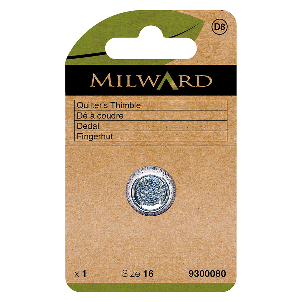 MILWARD GREEN Nickel Plated Nonslip Thimble - Medium