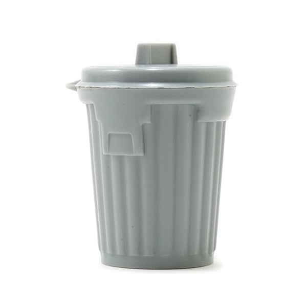 Miniature - Grey Trash Can