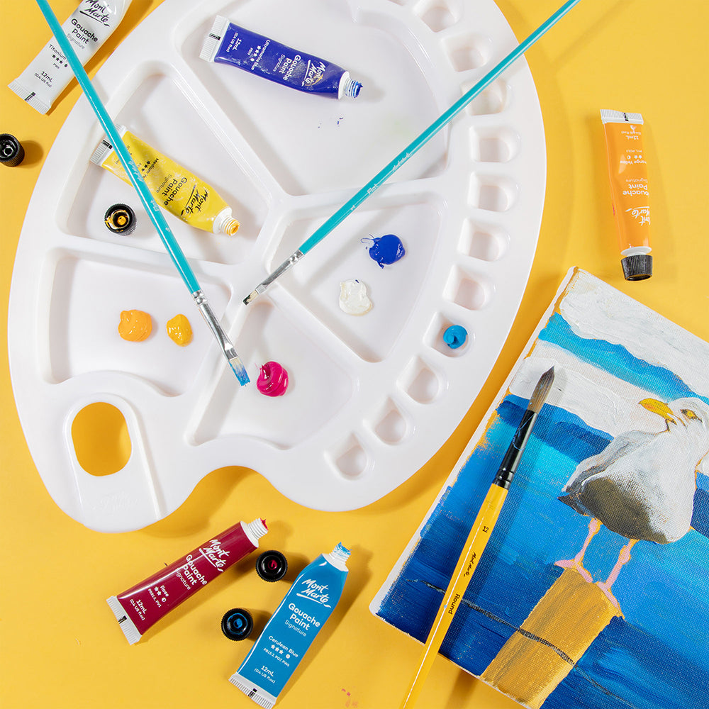 MONT MARTE Oval Plastic Palette - 34 x 25cm (13.3 x 9.8in)