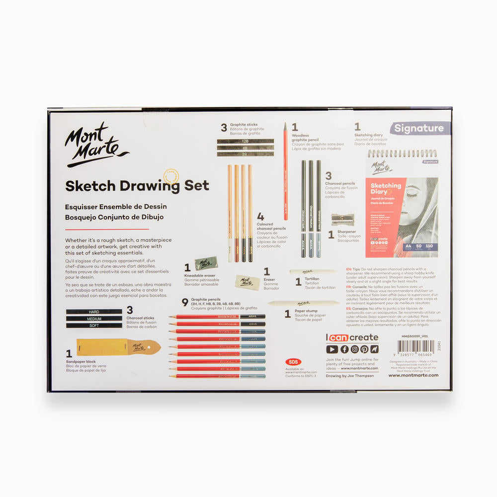 MONT MARTE Sketching and Drawing Set - 30 pcs