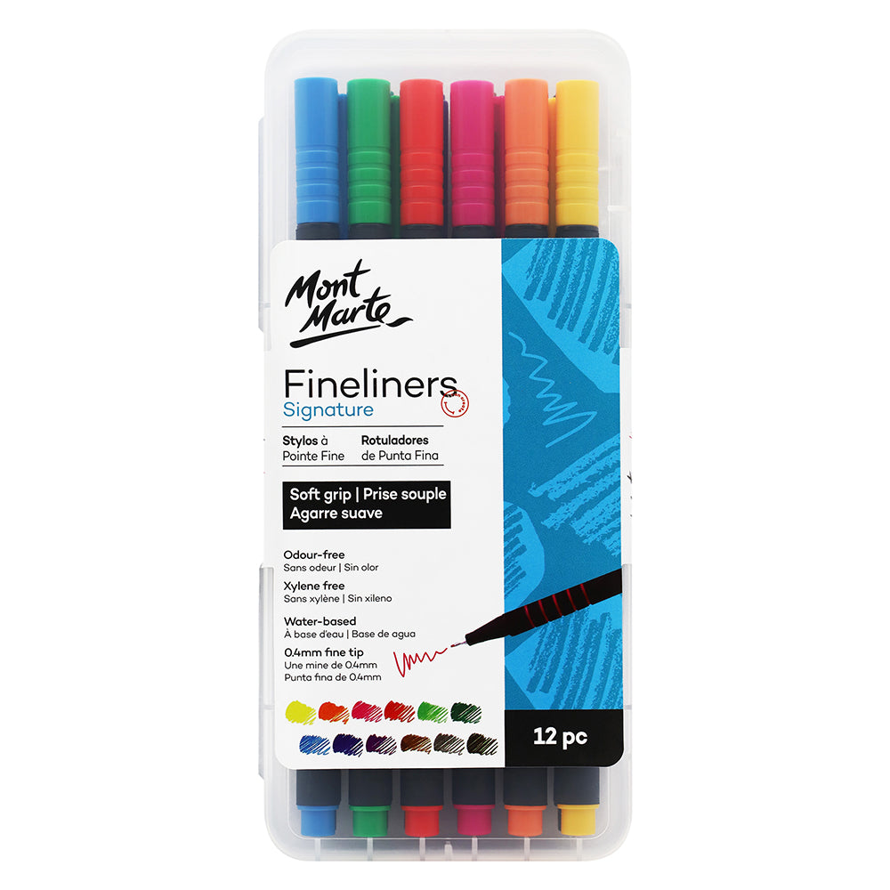 MONT MARTE Fineliner Soft Grip - 12pcs