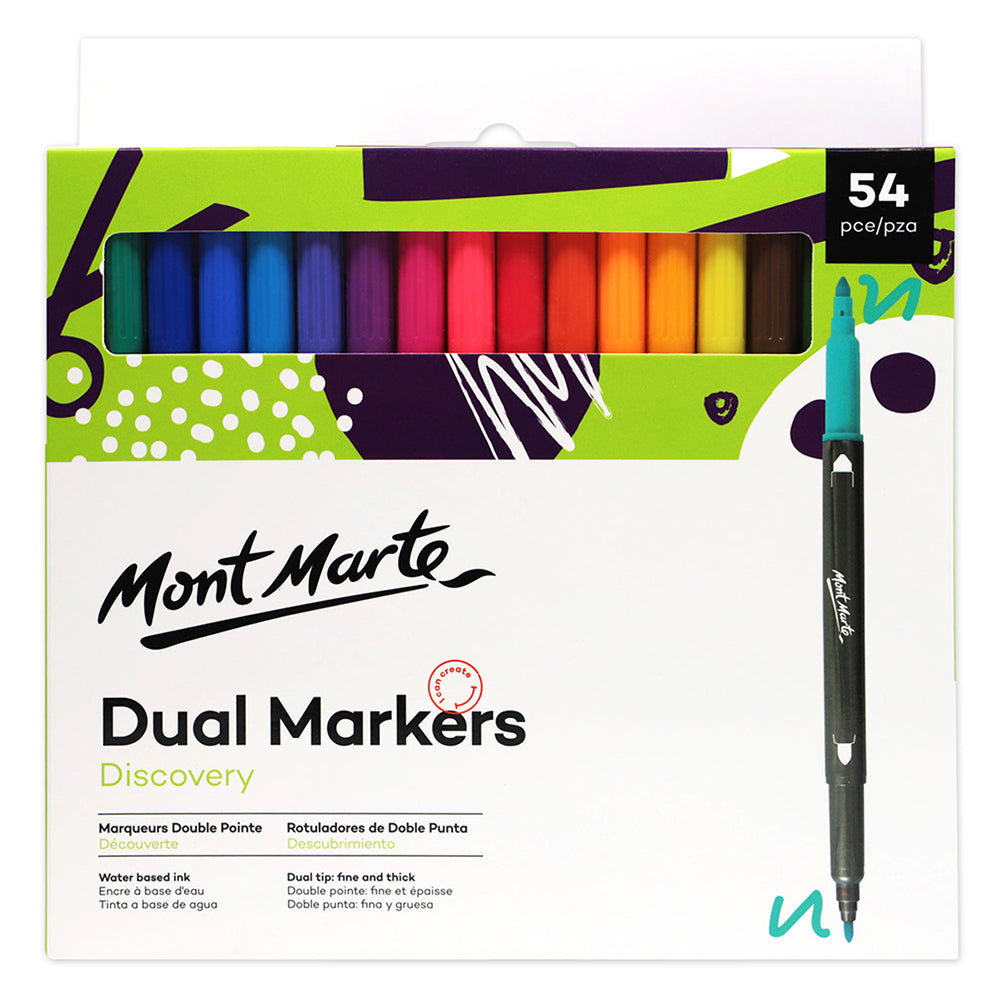 MONT MARTE Dual Tip Markers - 54pcs