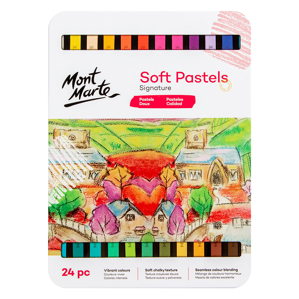 MONT MARTE Soft Pastels 24pc in Tin Box