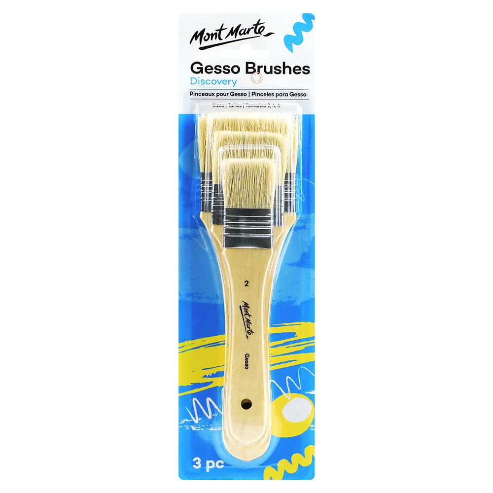 MONT MARTE Gesso Brush Set - Sizes 2, 4 & 6