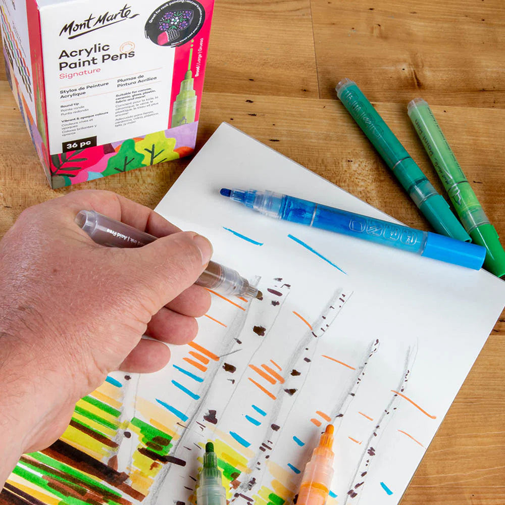 MONT MARTE Acrylic Paint Pens - Broad Tip 36 pcs