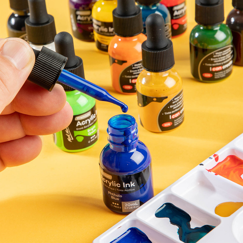 MONT MARTE Acrylic Ink - 12 pcs x 20ml (0.7 US fl.oz)
