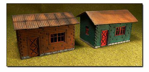 Laser-Cut Cottages x2