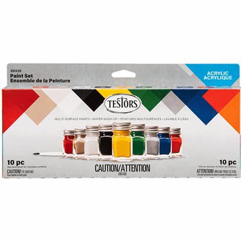 Testors 10-Pc Acrylic Value Paint Set 281235