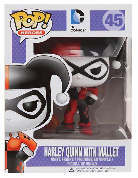 POP HEROES DC SUPER HEROES HARLEY QUINN W/ MALLET 45