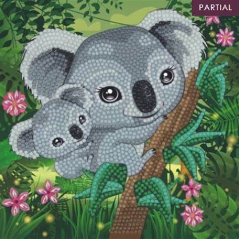 Craft Buddy "Koala Hugs" Crystal Art Card Kit