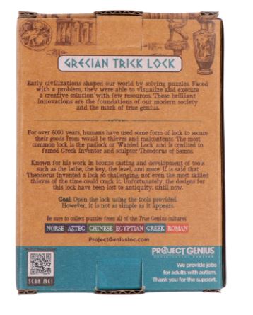 Logic Puzzle - True Genius - Grecian Trick Lock