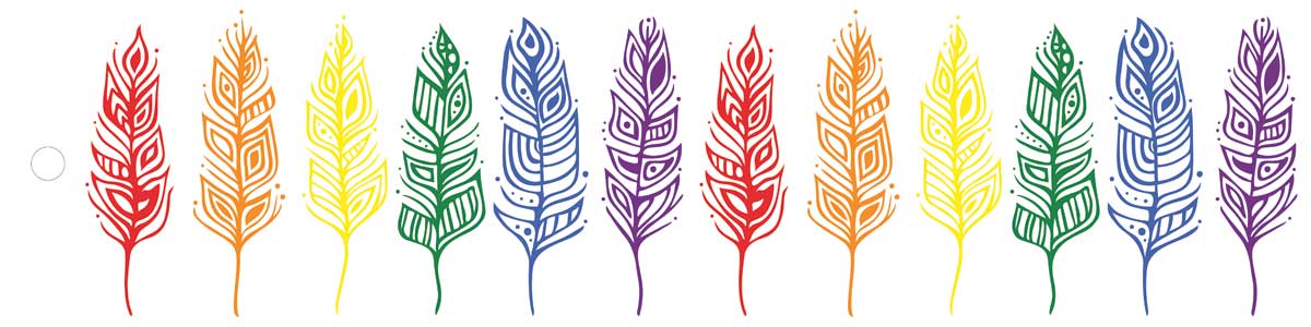 PRIDE FEATHERS BOOKMARK