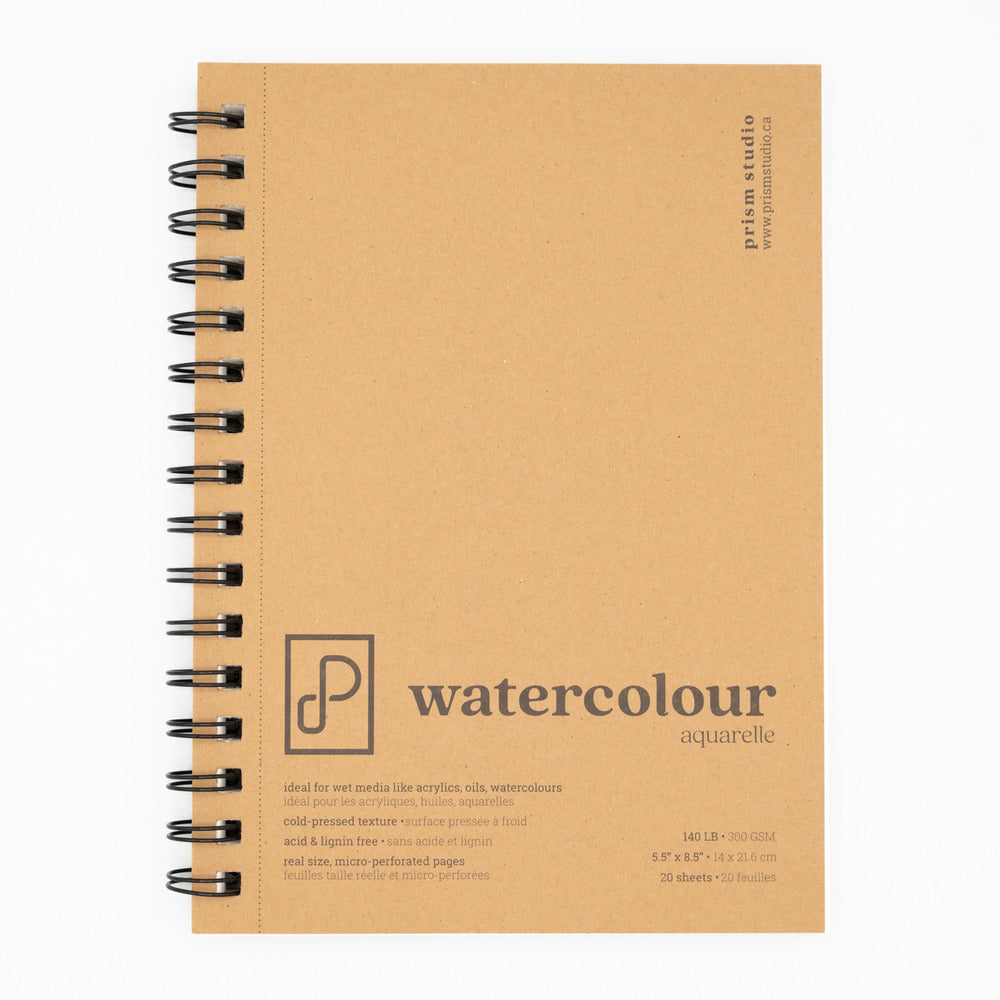 Watercolour Paper Pad, 5.5" x 8.5" - Cold Pressed 140lb (Wire Bound)