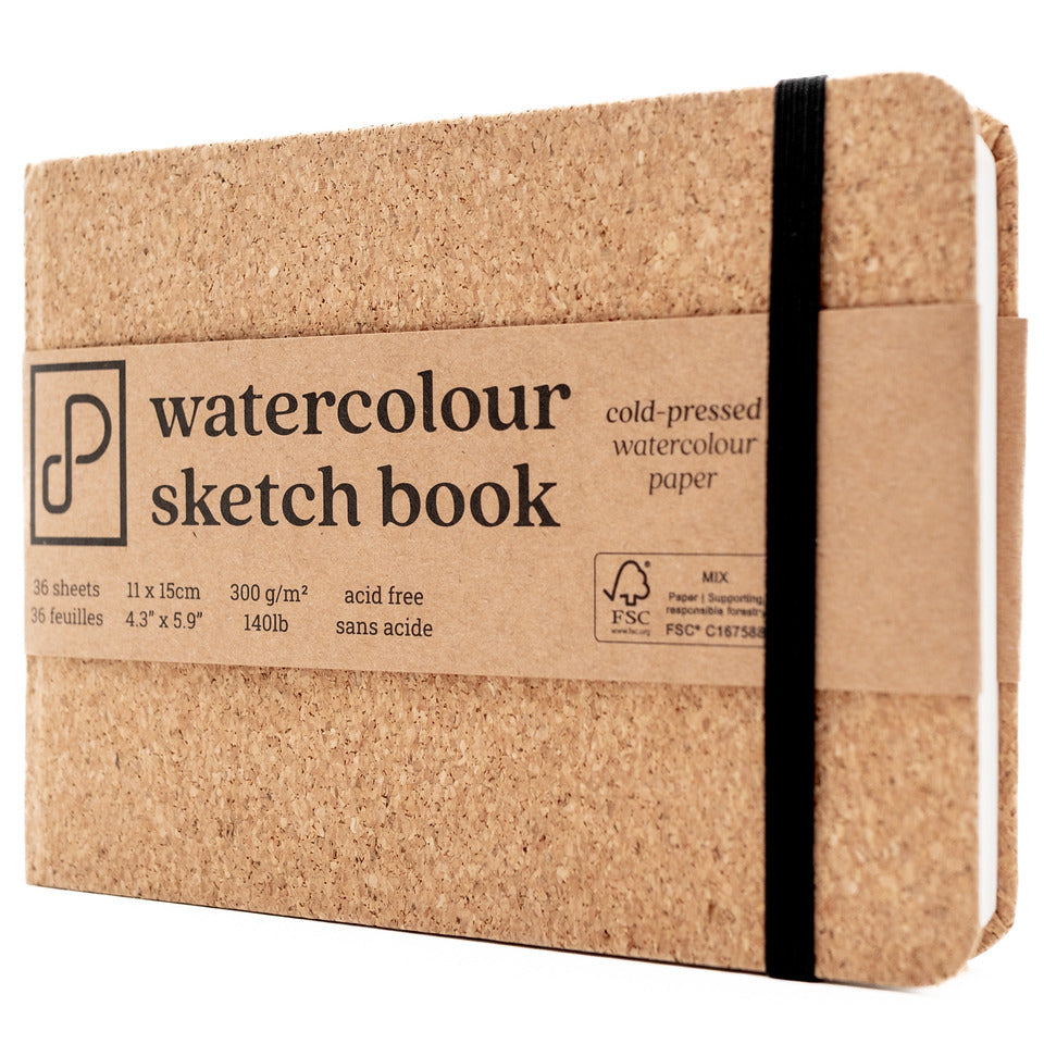 Watercolour Sketch Book, 11cm x 15cm, 140lb (300 gsm) Cold Pressed