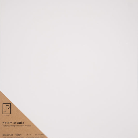 12X12 Hot Pressed Watercolour Paper (25 sheets)