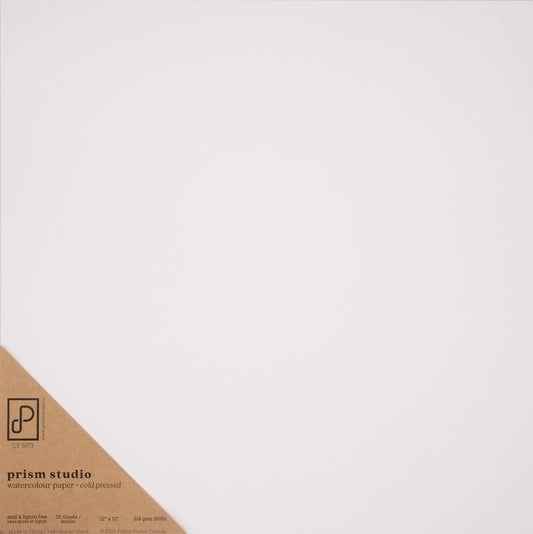 12X12 Cold Pressed Watercolour Paper (25 sheets)