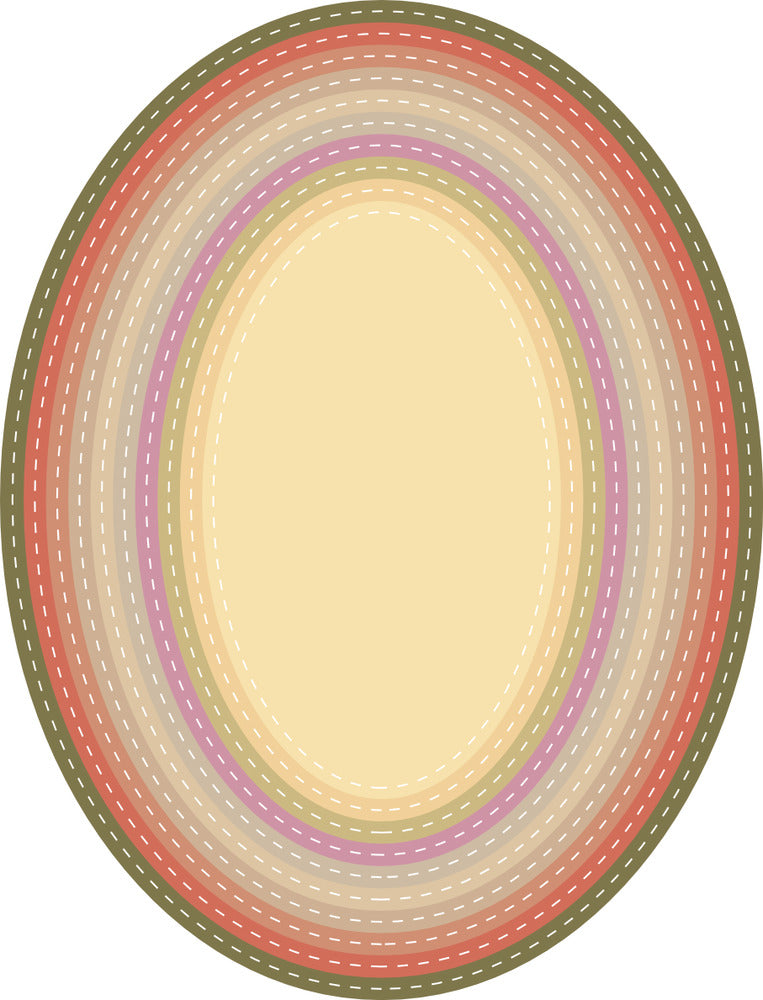 Die, Nesting Stitched Ovals