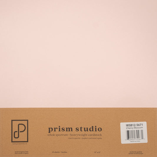 12X12 Whole Spectrum Smooth Cardstock, 92lb - Cherry Blossom (25 Sheets)