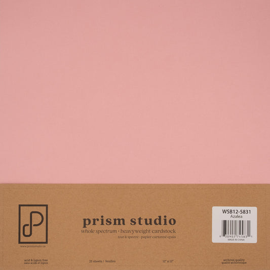 12X12 Whole Spectrum Smooth Cardstock, 92lb - Azalea (25 Sheets)