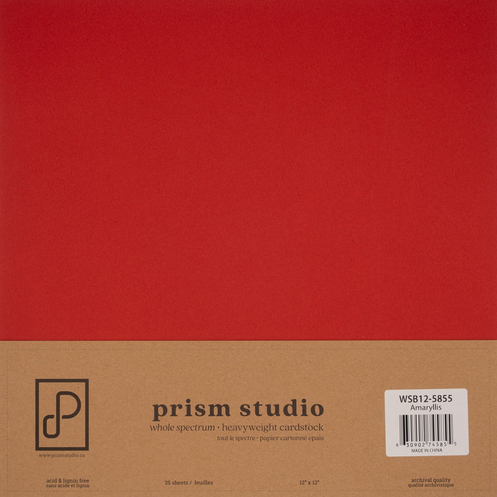 12X12 Whole Spectrum Smooth Cardstock, 92lb - Amaryllis (25 Sheets)