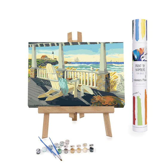 Paint By Numbers, Adult - Morning Coffee at the Beach House