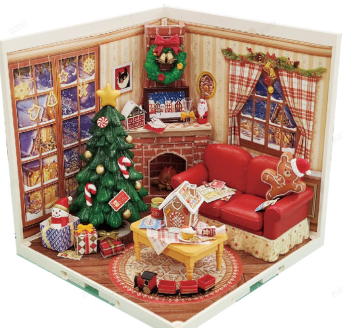 Rolife DIY Miniature House Kit, Christmas Cozy Room