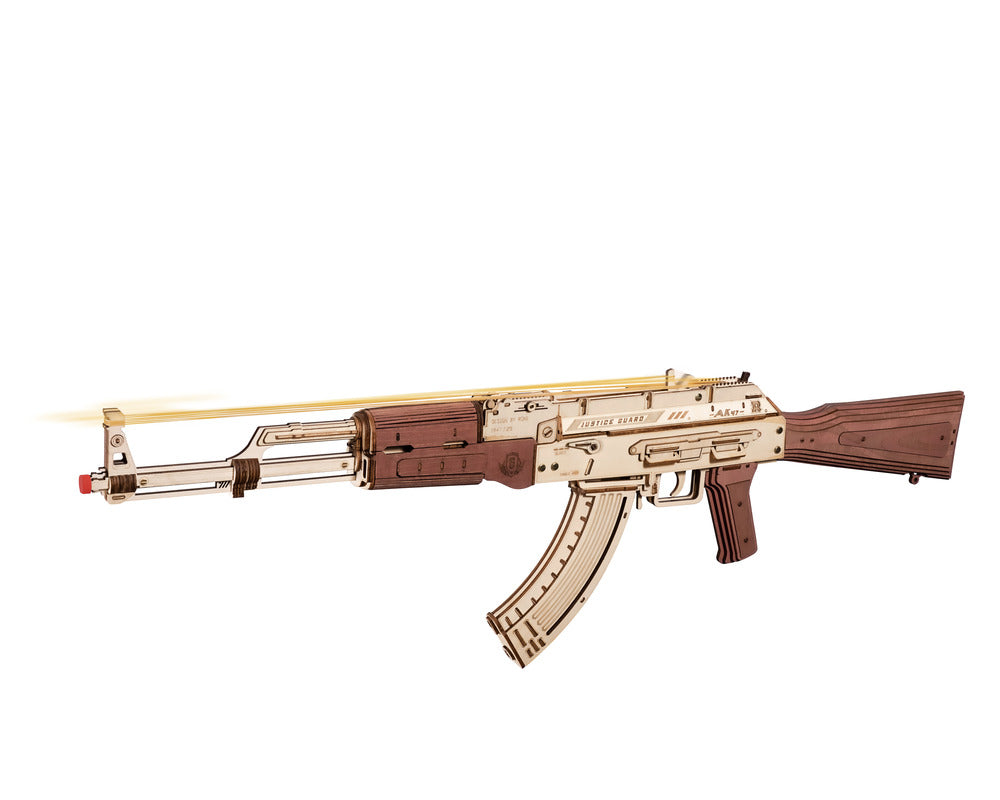 ROKR 3D Wooden Puzzle, Justice Guard - AK-47 Assault Rifle