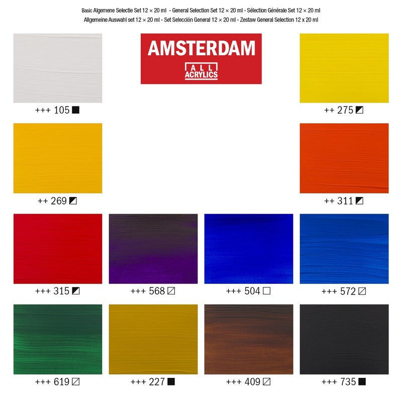 Amsterdam Standard Series Acrylic Set, General (12pk)